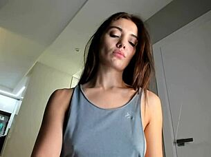 Hot Russian Babe Performs Solo On Webcam