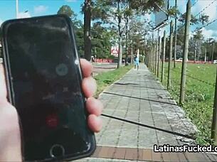 Hot latina amateur picked up on street for hardcore blowjob and fucking