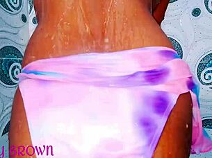 indian couple fucks hard in shower