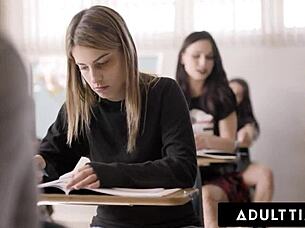 Adult Time - Voyeur Lesbian Teen Watches Aidra Fox And Kristen Scott Lick Each Others Pussies