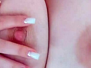 busty beauty bounces boobs solo when parents sleep