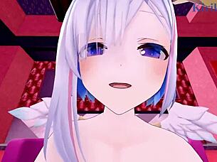 amane kanata and tokoyami towa intense sex hololive vtuber pov