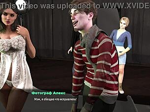 beautiful model in fashionbusiness demonstrates work, turning into hentai fun