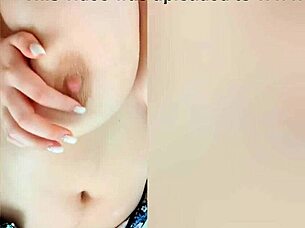 busty beauty bounces boobs solo when parents sleep