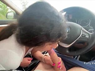 sucking stranger's dick in car 😋