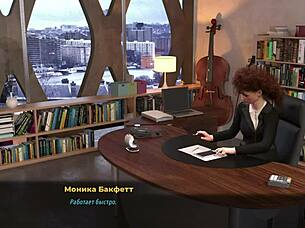 beautiful model in fashionbusiness demonstrates work, turning into hentai fun