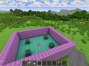 realistic minecraft asmr with satisfying lava and destruction