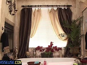 seductive babe massages cock before blowjob 😘