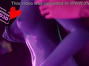 linx and joey in a suggestive lesbian hentai scene