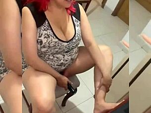 Wow, a black teen 18+ craves double white cock in interracial anal fun!