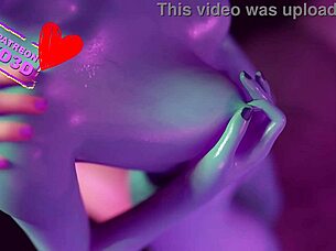 linx and joey in a suggestive lesbian hentai scene