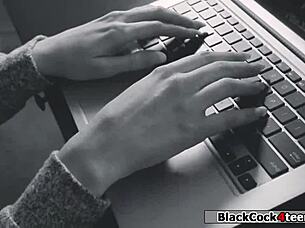 Black guy fucks alex's pussy hard!