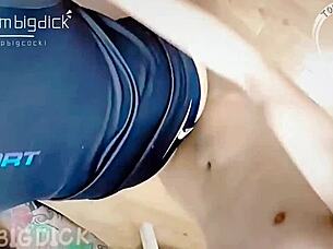 Gymbigdick is fucking this gay boy with a big ass in a lewd way