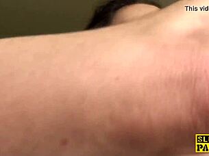 British sub slut roughfucked then cumswallows