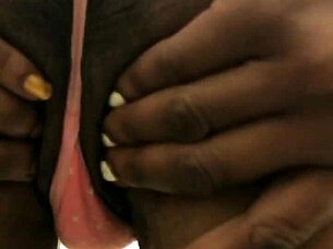 Strip tease in bathroom?