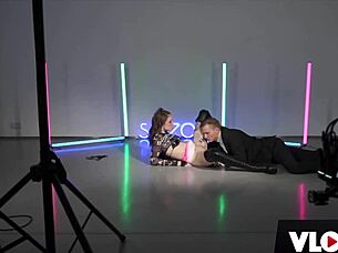 Eden Ivy's perfect pussy getting pounded behind the scenes