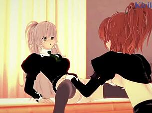 Shizuma nagisa intense lesbian hentai play 😘