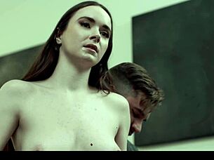 the button stops time, nathan undresses hazel moore, fucks her, and cums on her hairy pussy...