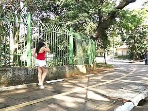 Sex at the construction site with hot brunette.