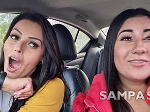 Latina pornstar natty gets anal creampie from marquesxxx while regina rizzi films in bisexual threesome