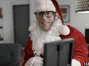 santa fucks petite teen at boss's home