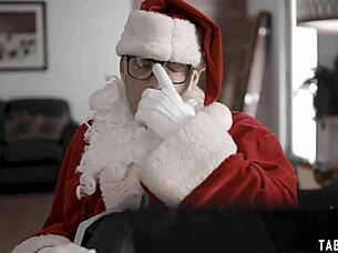 santa fucks petite teen at boss's home