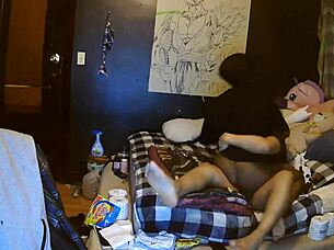 Ebony housewife fucks big cock right after work.