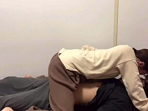 YOUTUBE FIRST SHOOT WITH PRETTY ASIAN TEEN SUCKING AND RIDING