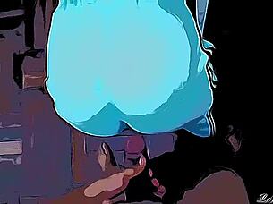 Sister-in-law moves her big ass, I can't resist in cartoon version