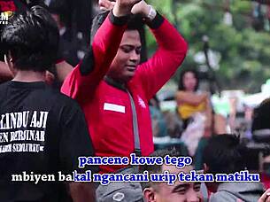 Two Pretty Indonesian Singers Perform Wild Erotic Dance On Stage Surrounded By Men