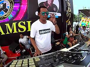 Two Pretty Indonesian Singers Perform Wild Erotic Dance On Stage Surrounded By Men