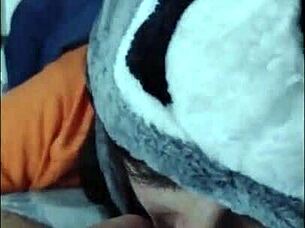 cute teen 18+ white moon deepthroats in white wolf scene