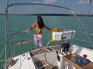 Sexy solo masturbation on yacht!