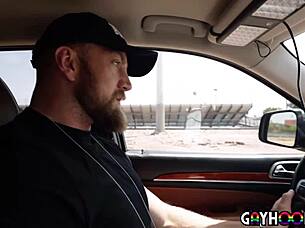 Straight Stud Sucks Long Dick of the Law in Wild Casting