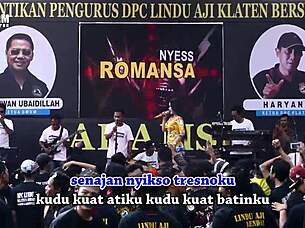 Two Pretty Indonesian Singers Perform Wild Erotic Dance On Stage Surrounded By Men