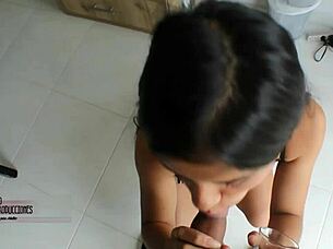 My horny stepsister collects my semen in a glass and swallows it later.