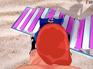 i love yae miko's bikini sex on the beach pov