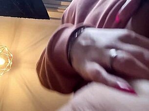 my girlfriend's hairless pussy play up close with her big ass and tits, she's a total slut