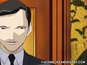 Γυμνή anime κοπέλα κυριαρχείται σκληρά