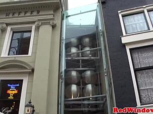 Redlight Eurobabe Masturbates After Sexytime