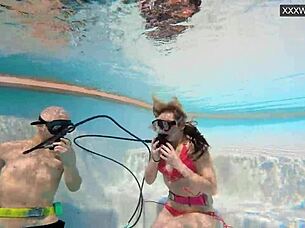 Group sex underwater with eva sasalka