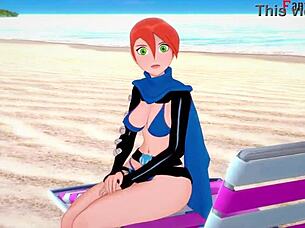 i love yae miko's bikini sex on the beach pov