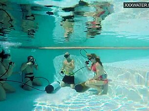 Group sex underwater with eva sasalka