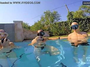Group sex underwater with eva sasalka