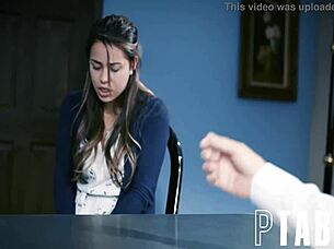 Corrupt Bishop Emotionally Manipulates Young Alina Lopez into Passionate Sex