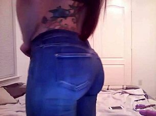 Tight Jeans Striptease and Clothes Ripped