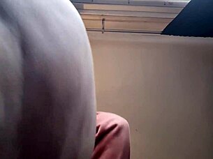 my girlfriend's hairless pussy play up close with her big ass and tits, she's a total slut