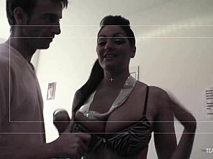 three guys bang two sluts on the couch with blowjobs and facials