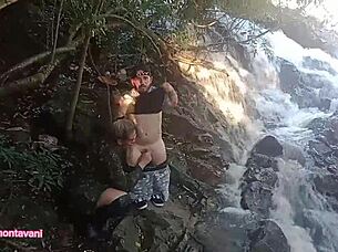 tiffany montavani and pitoco having sex at the waterfall 😍