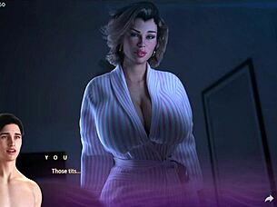 in apocalust, the super busty step mom helps her tenant with her big tits and gets fucked by a 10 inch cock in sexy gameplay.